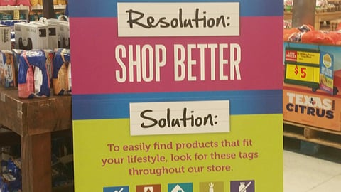 H-E-B 'Resolutions Solutions' Standee