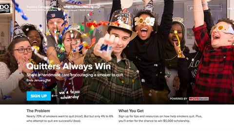 DoSomething.org CVS 'Quitters Always Win' Web Page