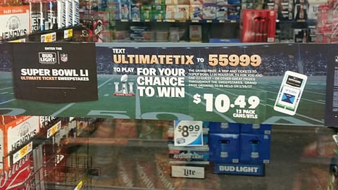 Bud Light Speedway 'Ultimate Ticket' Cooler Cling