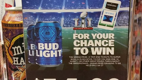Bud Light Speedway 'Ultimate Ticket' Cooler Cling