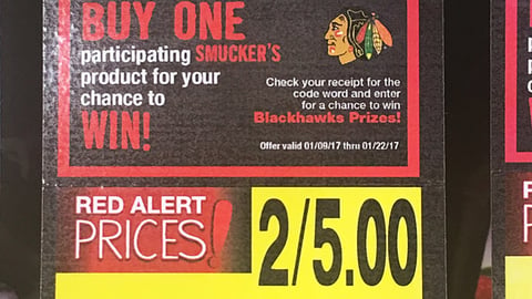 Jewel-Osco Smucker's 'Talk Chalk' Price Label