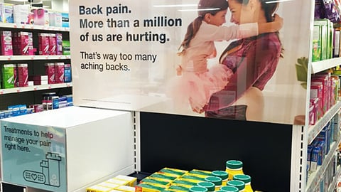 CVS 'Pain Relief' Endcap Header