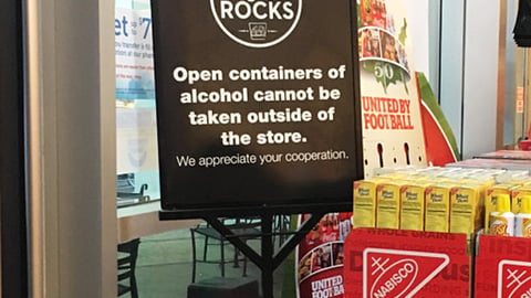 Jewel-Osco 'Kinzie on the Rocks' Stanchion Sign