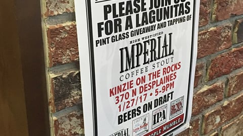 Lagunitas Kinzie on the Rocks Poster