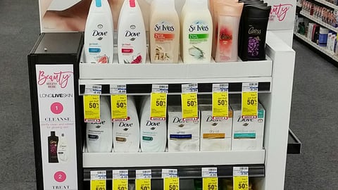 CVS Unilever 'Long Live Skin' Endcap