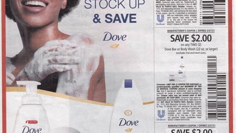 Dove 'Stock Up & Save' FSI