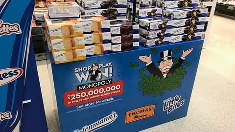 Jewel-Osco Bimbo Bakeries Monopoly Table Display