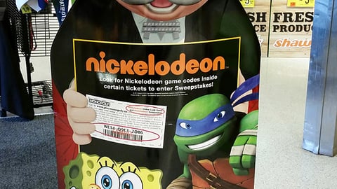 Shaw's Nickelodeon Monopoly Standee