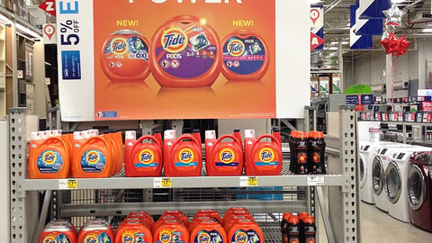 Tide Lowe's '10x Cleaning Power' Endcap