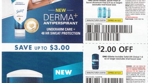 Secret 'Underarm Care' FSI
