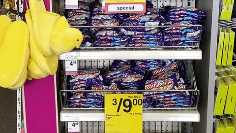 CVS Cadbury Mini Eggs Endcap