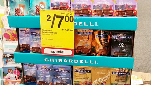 Ghirardelli 'Unwrap a New Tradition' Floorstand