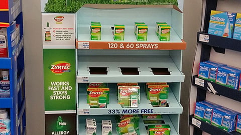 Zyrtec 'Powerful Allergy Relief' Floorstand