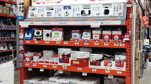 Home Depot 'Smart Home' Themostats Endcap
