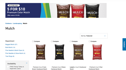 Lowe's Mulch Banner Ad
