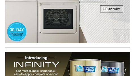 Lowe’s Infinity Email Ad