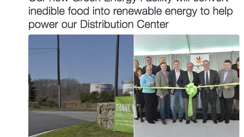 Stop & Shop 'Green Energy Facility' Twitter Update