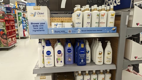 Dove Body Love 'Face Care Ingredients' Shelf Trays