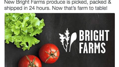 Giant-Landover BrightFarms Twitter Update