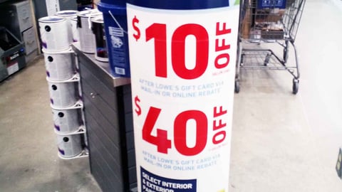 Lowe's 'Spring Black Friday Savings' Standee