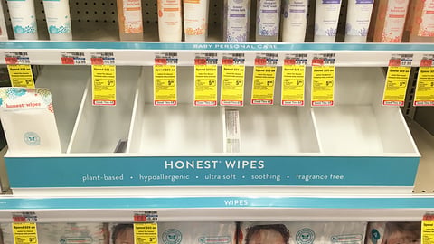 CVS 'Honest Wipes' Shelf Tray