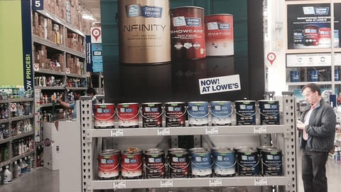 Lowe’s HGTV Home by Sherwin-Williams ‘Pro Results’ Endcap