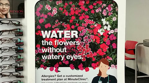 CVS MinuteClinic 'Water the Flowers' Stanchion Sign