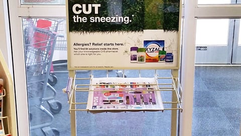 CVS 'Cut The Sneezing' Stanchion Sign