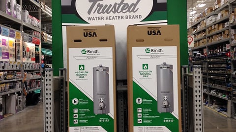 A. O. Smith Lowe's 'America's Most Trusted' Endcap