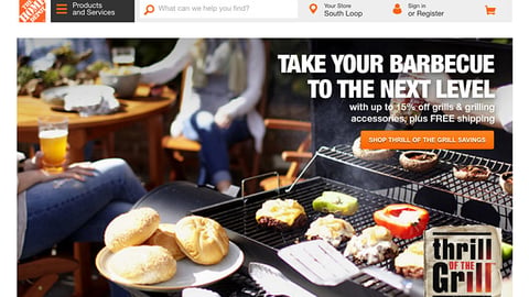 Home Depot 'Thrill of the Grill' Leaderboard Ad