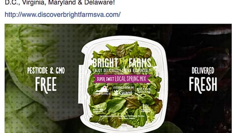 BrightFarms Giant-Landover Facebook Update