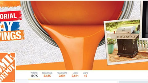 Home Depot 'Memorial Day Savings' Twitter Header