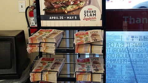 H-E-B 'Step Up to the Plate' Stanchion Sign