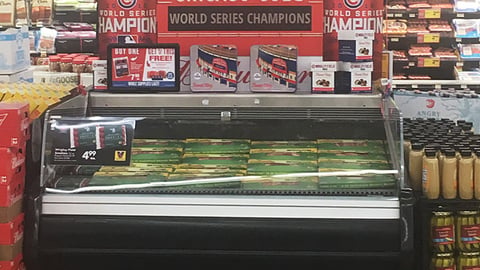 Budweiser 'World Series Champions' Cooler Display