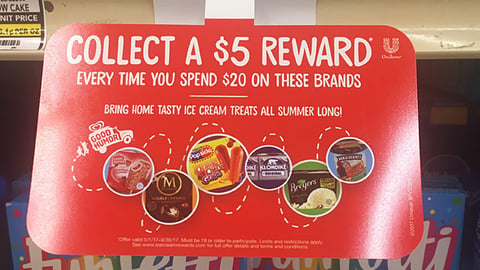 Unilever 'Collect a $5 Reward' Wobbler