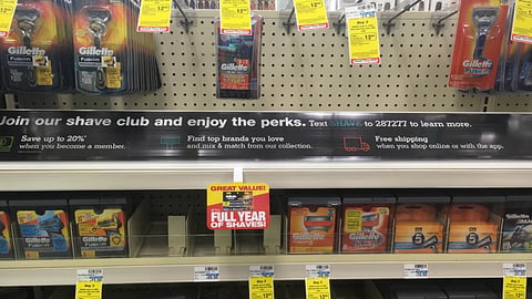CVS 'Join Our Shave Club' Shelf Strip