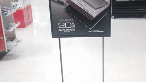 Office Depot Tul Stanchion Sign