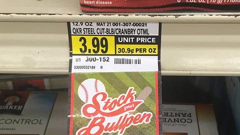 Jewel-Osco 'Stock Your Bullpen' Price Label