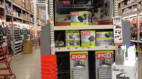 Home Depot Ryobi Endcap
