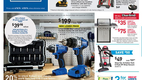 Lowe's Kobalt 'The Father of All Savings' Feature
