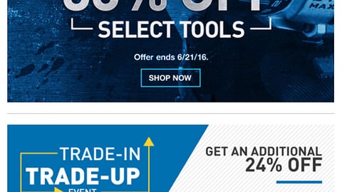 Lowe's Kobalt 'Trade-In, Trade-Up' Email Ad