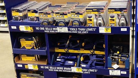Irwin Tools Lowe's 'Nominate a Tradesman' Pallet Display