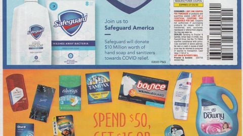Safeguard 'Washes Away Bacteria' FSI