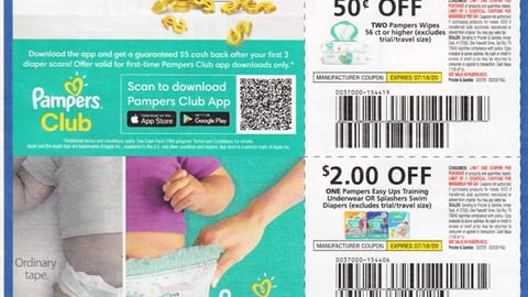 Pampers '$5 Cash Back' FSI