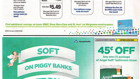 Unilever Walgreens 'Favorite Skin Care Brands' FSI