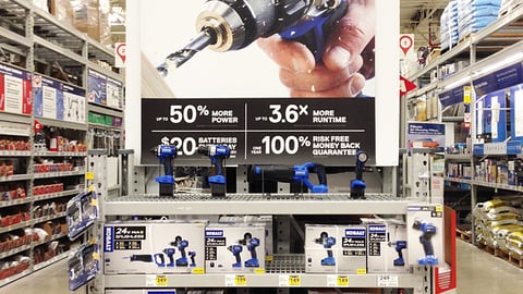 Lowe's Kobalt '24V Max Brushless' Endcap