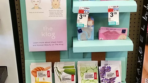 CVS 'Korean Beauty Sheet Masks' Floorstand