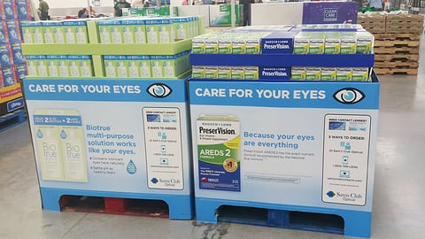 Sam's Club Bausch & Lomb 'Care for Your Eyes' Pallet Displays