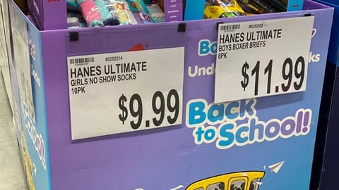 Hanes 'Back To School' Pallet Display