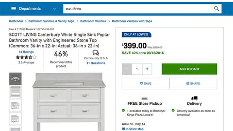 Lowe's Scott Living Web Page